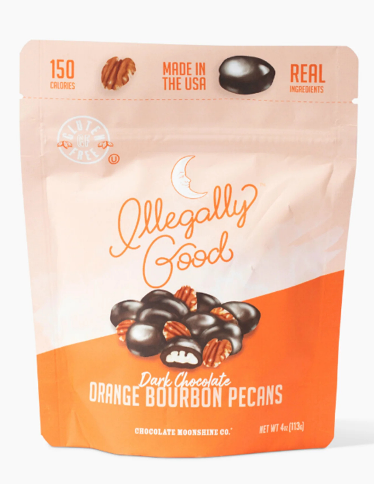 Dark Orange Bourbon Pecans