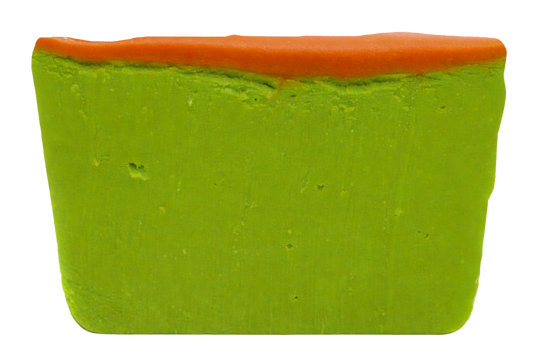 slice of green apple fudge with caramel topping
