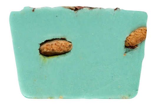 slice of blue fudge with cookie pieces