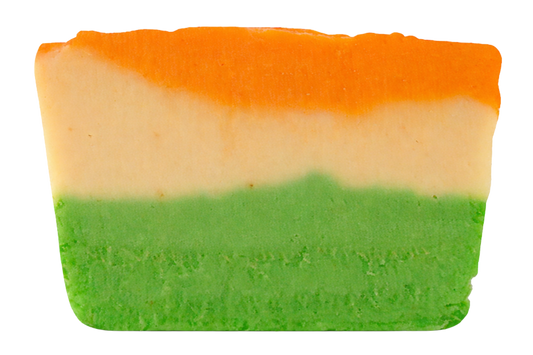 slice of triple layered irish cream fudge