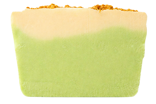 slice of two tone key lime pie fudge with crumb topping