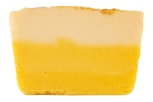 slice of two tone lemon meringue fudge