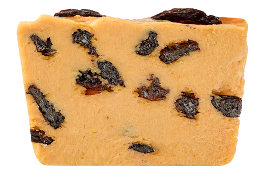 Slice of rum raisin fudge